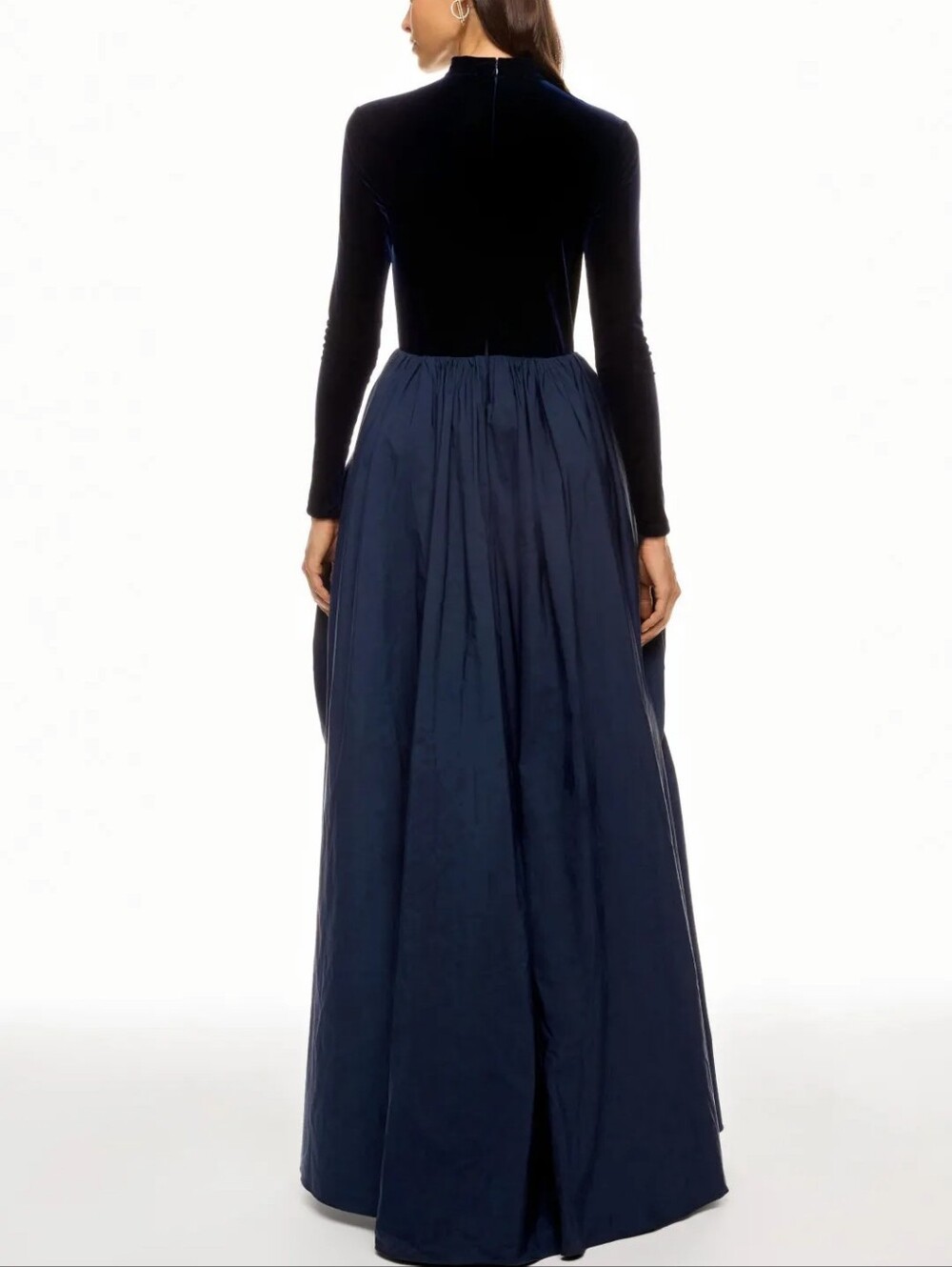 Marchesa Notte Velvet High Neckline Gown Size 4 MSRP $995 - Picture 2 of 14